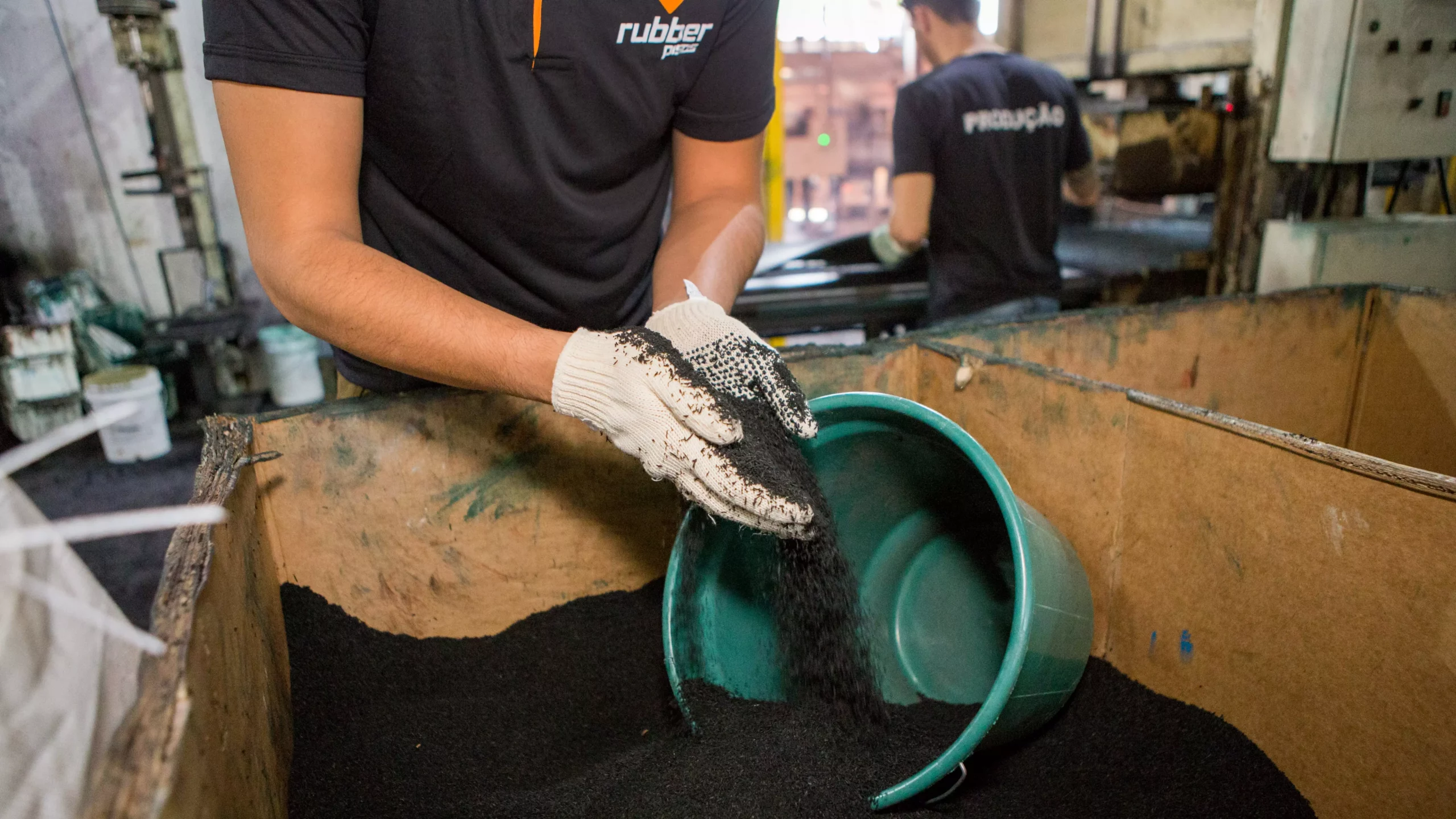 Borracha de pneus reciclados